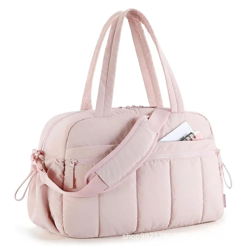 Sac à langer matelassé rose