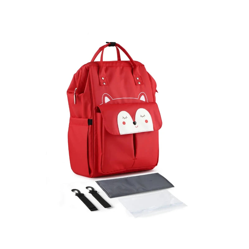 Sac à langer imperméable disponible en rouge