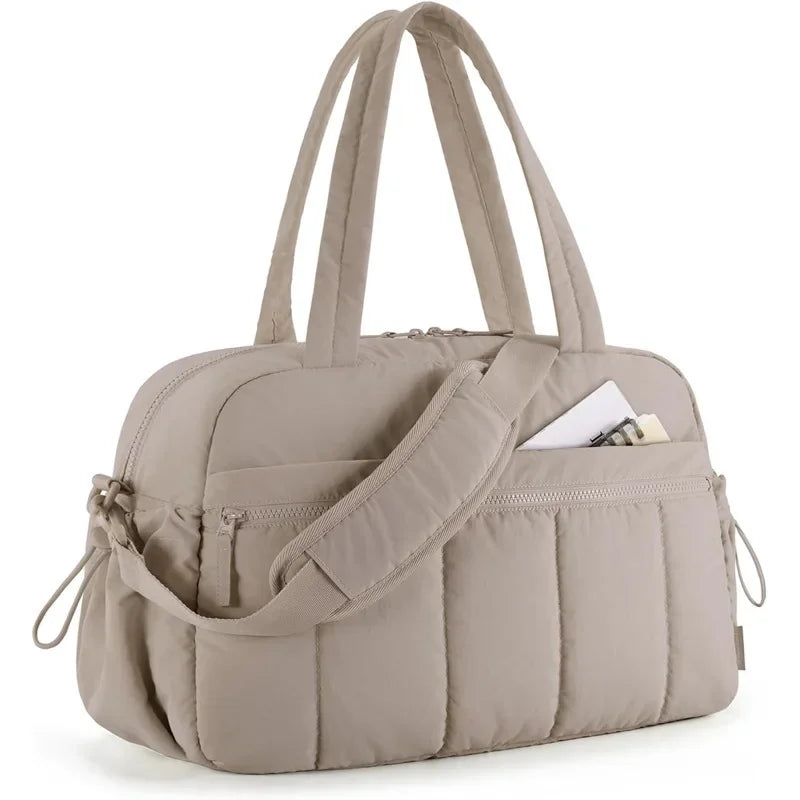 Sac à langer matelassé camel